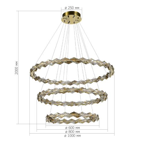 Подвесная люстра ST Luce Diamanta SL6009.203.03 изображение в интернет-магазине Cramer Light фото 4
