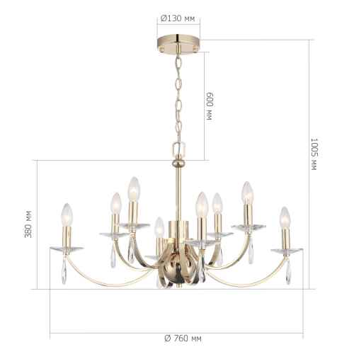 Подвесная люстра ST Luce Элеганс SL1405.203.08 изображение в интернет-магазине Cramer Light фото 8