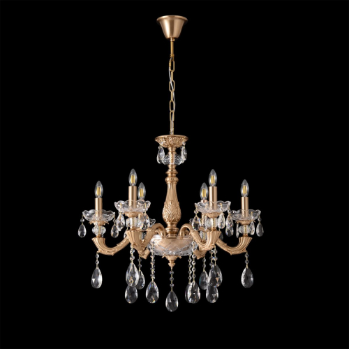 Подвесная люстра Crystal Lux ELIZABETH SP6 BRASS изображение в интернет-магазине Cramer Light фото 2
