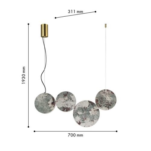 Подвесная люстра Favourite Sten 4447-4P изображение в интернет-магазине Cramer Light фото 3