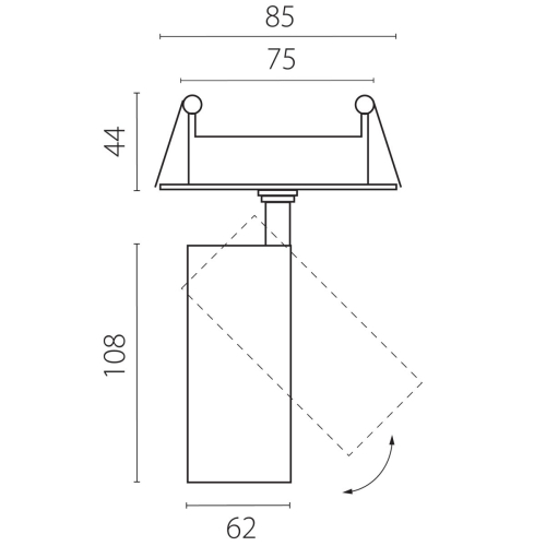 Встраиваемый светильник Lightstar Alta Base A5137RS изображение в интернет-магазине Cramer Light фото 2