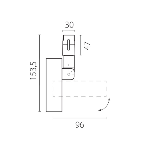 Трековый однофазный светильник Lightstar Due Hermes 210747 изображение в интернет-магазине Cramer Light фото 2