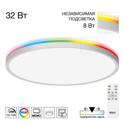 Потолочный светильник Citilux Norma LED RGB CL749400 изображение в интернет-магазине Cramer Light