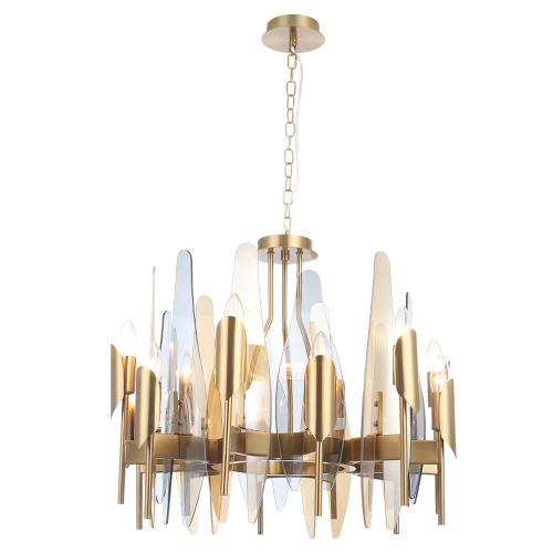 Подвесная люстра Crystal Lux CASA SP-PL12 BRASS изображение в интернет-магазине Cramer Light фото 2